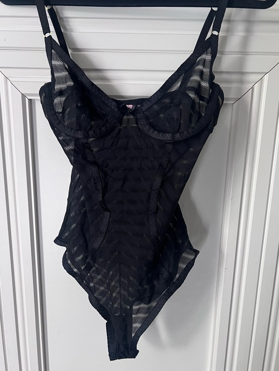 Agent Provocateur Tops - Agency Provocateur Sheer Black Mesh Bodysuit
